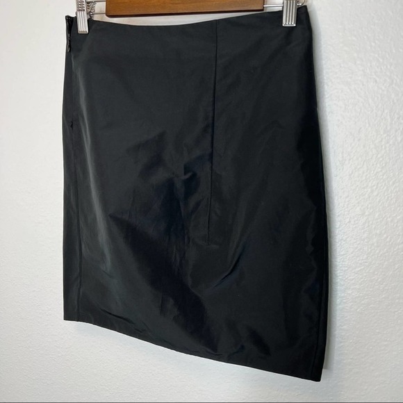 Marni Black Foldover Asymmetric Black Mini Skirt Size 38 - Picture 5 of 8